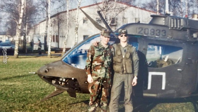 Scott visiting Ty in Germany at "The Wall"